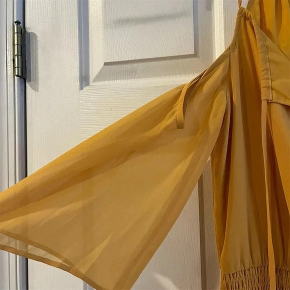 BCBGeneration Women's Cold Shoulder Dress Yellow Size S - Picture 5 of 8